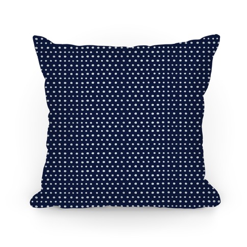 Navy Dot Pattern Pillow