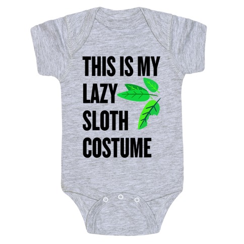 Lazy Sloth Costume Baby One-Piece