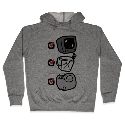 Tv Takeout Cat Hooded Sweatshirt