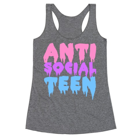 Anti Social Teen Racerback Tank Top