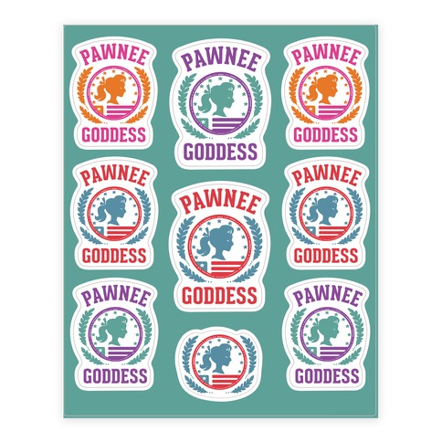 Pawnee Goddess Stickers and Decal Sheet