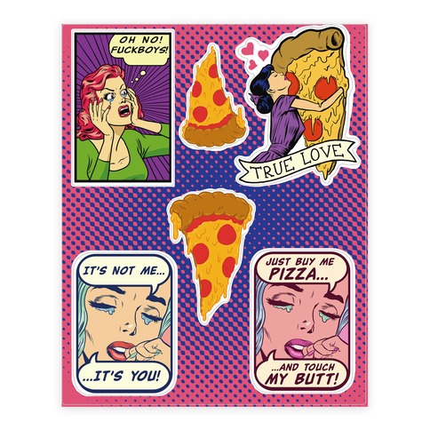 Vintage Comic Girls Stickers and Decal Sheet
