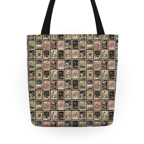 patterned tote bag