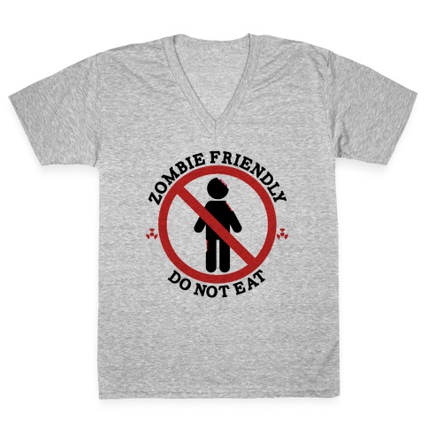 Zombie Friendly V-Neck Tee Shirt