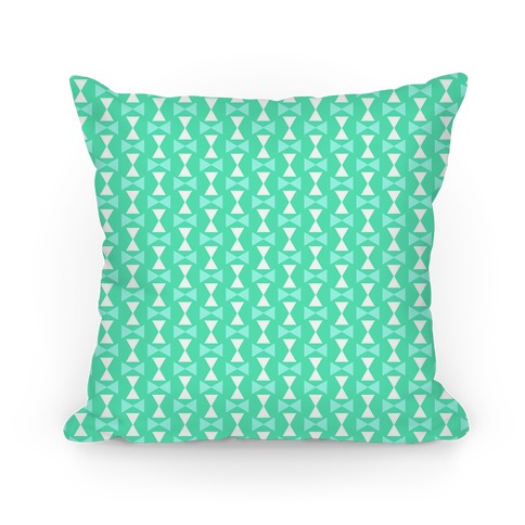 Turquoise Geometric Pattern Pillow