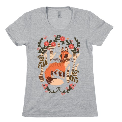 Fox In The Forest Womens T-Shirt