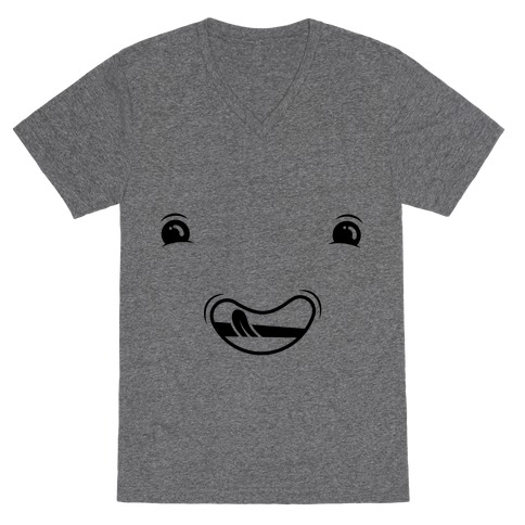 Goofy Face (one-piece) V-Neck Tee Shirt