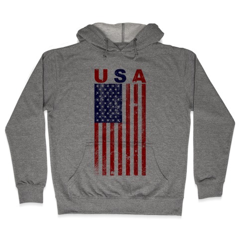 USA Flag Hooded Sweatshirt