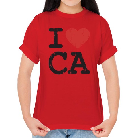 I Heart Love California Womens Tee Shirt Pick Size Color Petite Regular S/S L/S 