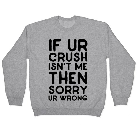If Ur Crush Isn't Me Then Sorry Ur Wrong Pullovers | LookHUMAN