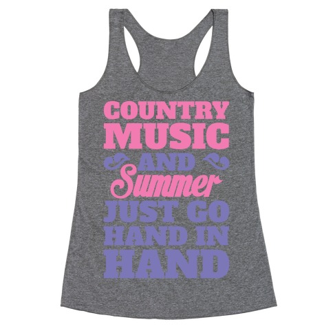 Country Music and Summer Racerback Tank Top