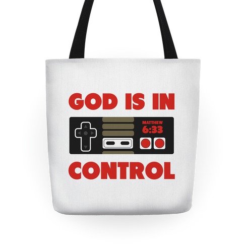 God's in Control (nerdy) Tote