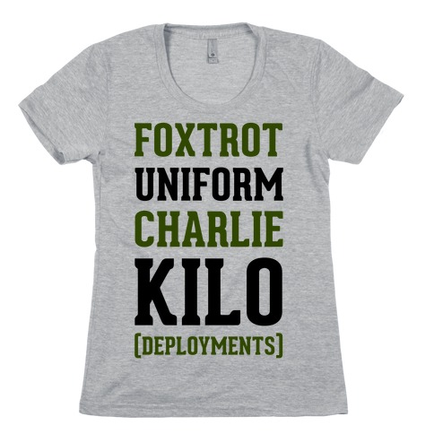 Foxtrot Uniform Charlie Kilo (Deployments) Womens T-Shirt