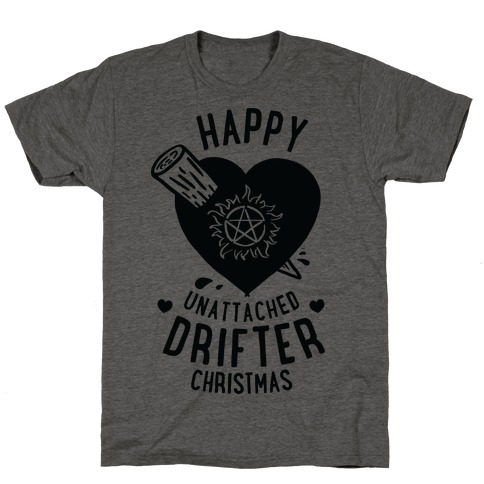 Happy Unattached Drifter Christmas T-Shirt