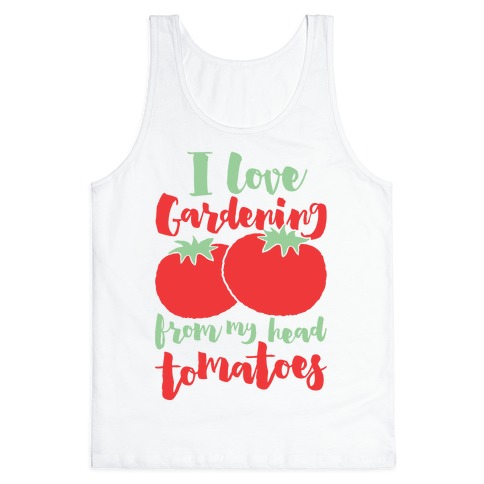 Twisted Envy Women's I Love You From My Head Tomatoes Funny Cotton Tank Top 