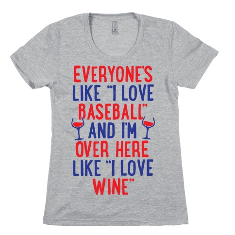 Baseball And Wine Womens T-Shirt