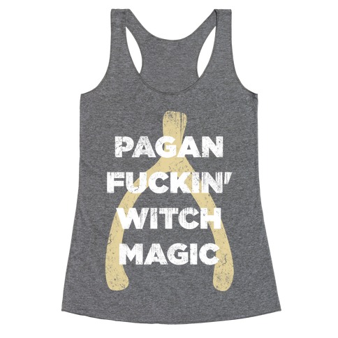Wishbones are WITCH MAGIC (Long Sleeve) Racerback Tank Top