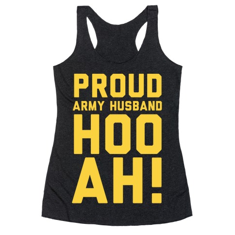 Proud Army Husband Racerback Tank Top