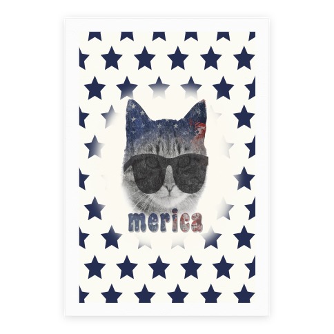 Merica Cat Poster
