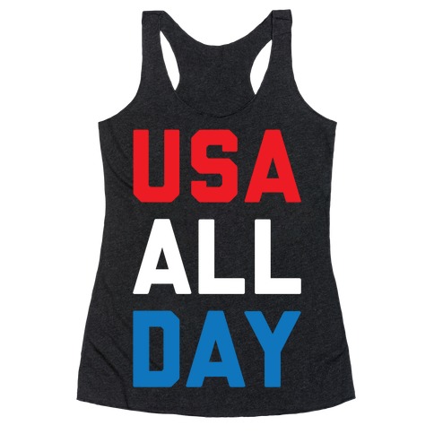 USA All Day Racerback Tank Top