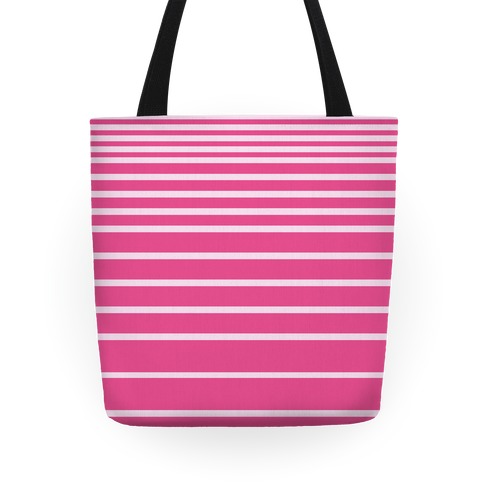 Pink Stripe Tote Totes | LookHUMAN