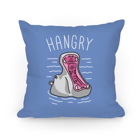 Hangry Hippo Pillow