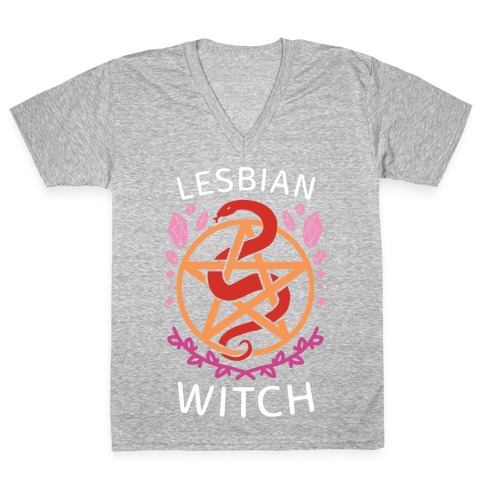 Lesbian Witch V-Neck Tee Shirt