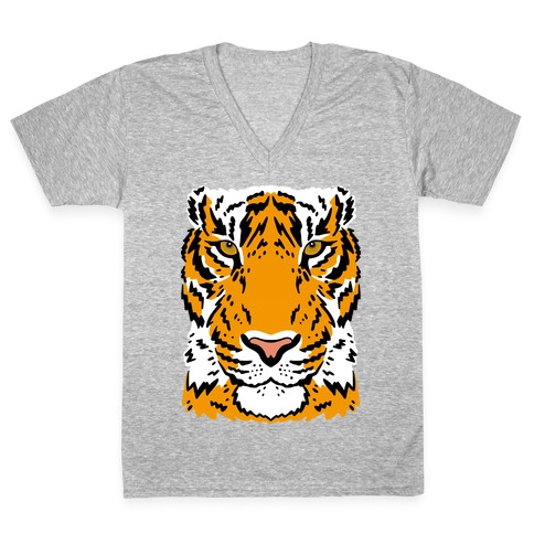 Tiger Stare V-Neck Tee Shirt