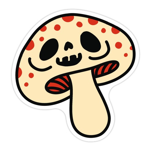 Spooky Mushrooms Die Cut Sticker