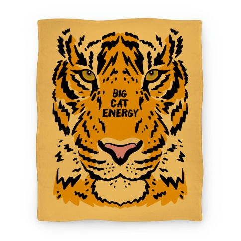 Big Cat Energy Tiger Blanket