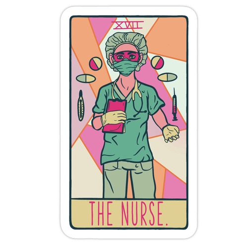 The Nurse Tarot Die Cut Sticker