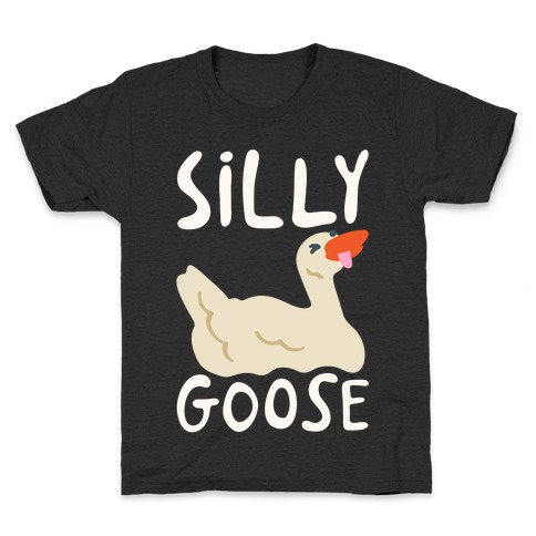 Silly Goose White Print Kids T-Shirt
