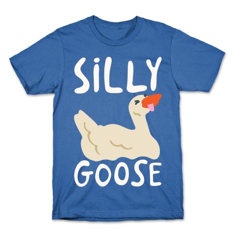 Silly Goose White Print T-Shirt