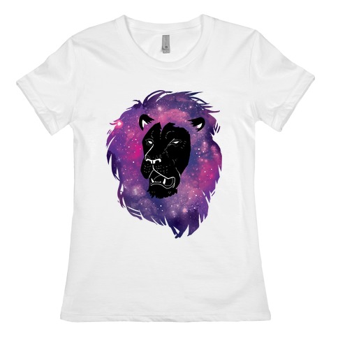 Galaxy Lion Womens T-Shirt