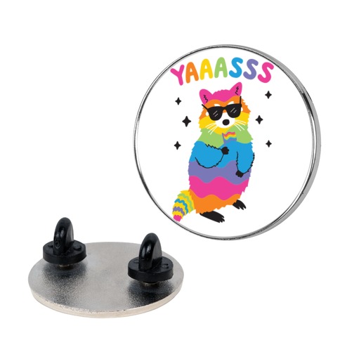 Yas Rainbow Raccoon Pin