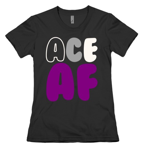 Ace Af White Print Womens T-Shirt