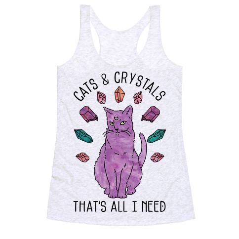 Cats and Crystals Racerback Tank Top
