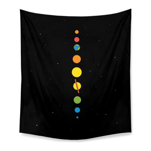 Retro Planets Tapestry