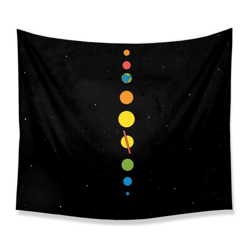 Retro Planets Tapestry LookHUMAN