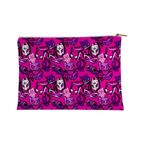 Persona Masks Pattern (Pink) Accessory Bag