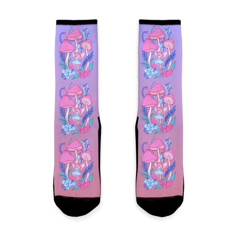 Pastel Fairy Garden Sock