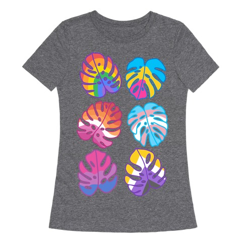 Pride Monstera Pattern Womens T-Shirt