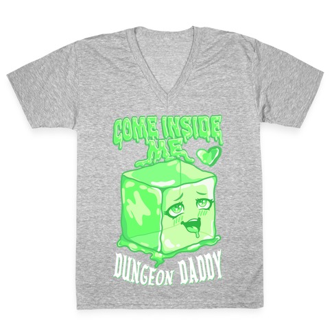 Come Inside Me Dungeon Daddy Gelatinous Cube V-Neck Tee Shirt