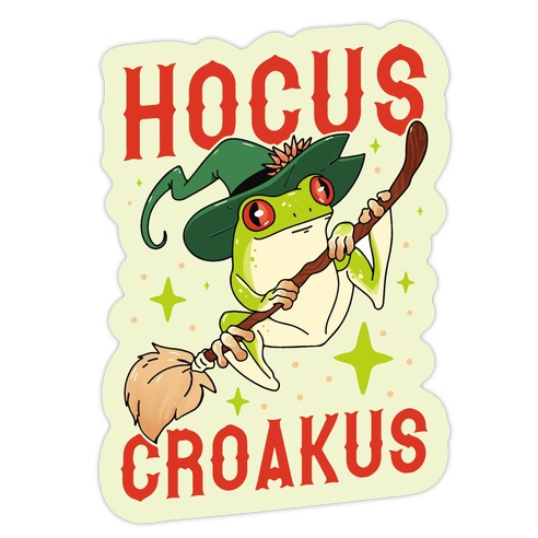 Hocus Croakus Die Cut Sticker