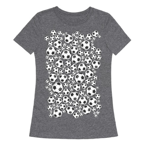 Soccer Balls Pattern Womens T-Shirt