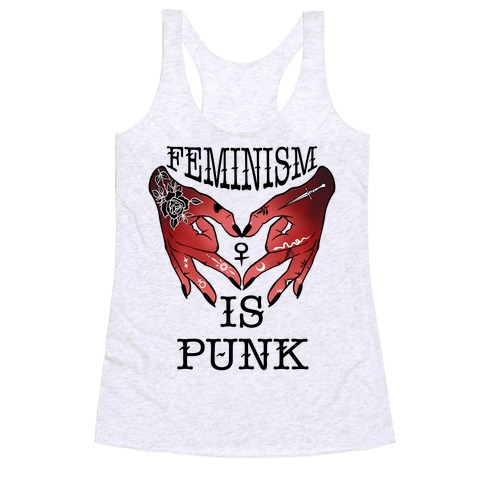 Feminism Is Punk Racerback Tank Top
