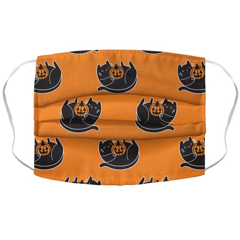 Happy Pawoween Accordion Face Mask