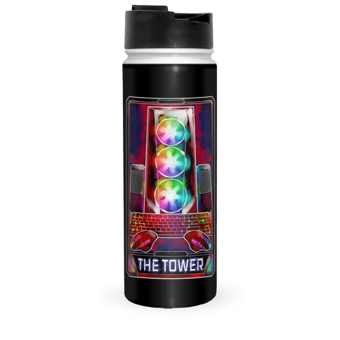 The Gaming Tower Tarot Card Travel Mug