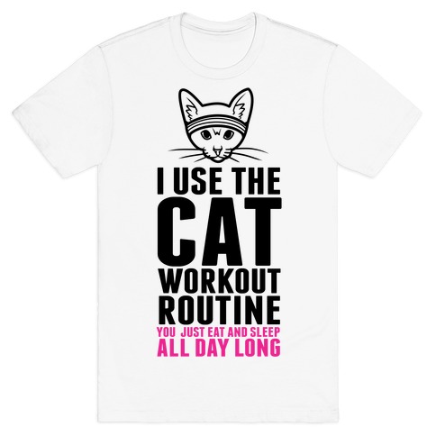 cat workout shirt