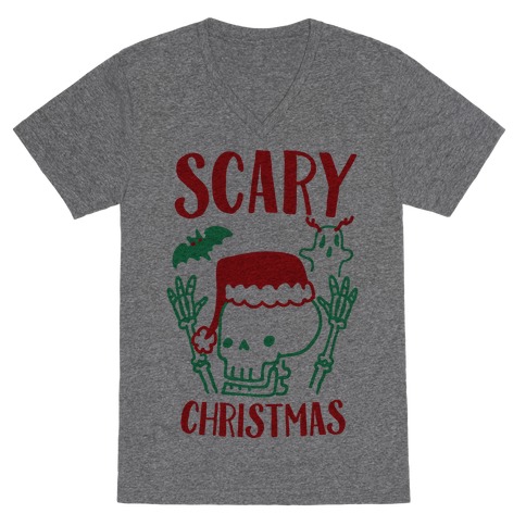 Scary Christmas V-Neck Tee Shirt